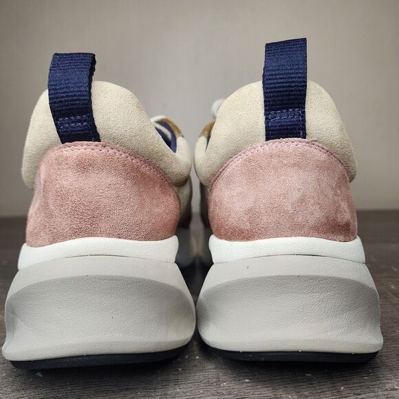 Tory Burch Good Luck Trainer Sneakers Pick Tan Suede Shoes Womens Size 6.5 - Picture 8 of 16